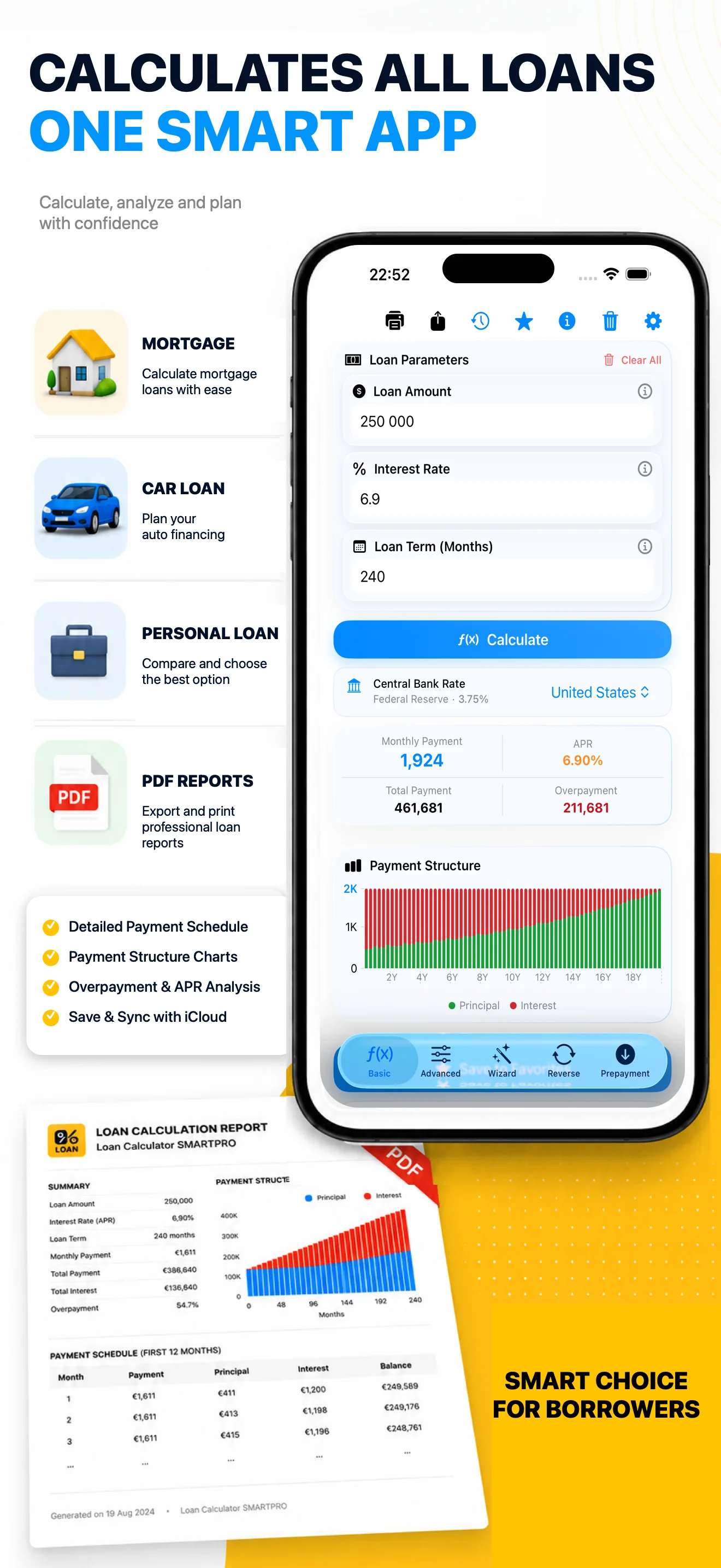 SMARTPRO Loan Calculator on iPhone